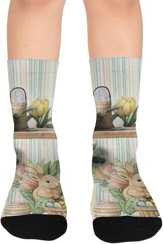 جوارب لطيفة على شكل أرنب للمشي لمسافات طويلة - جوارب شتوية دافئة سميكة للأولاد والبنات للمدرسة، والارتداء اليومي والأنشطة الخارجية in Kuwait