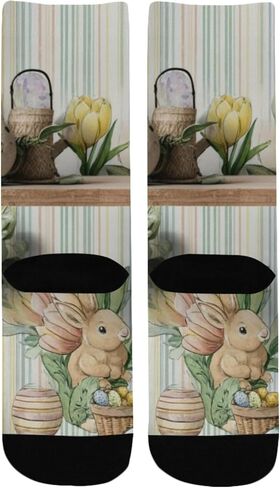 جوارب لطيفة على شكل أرنب للمشي لمسافات طويلة - جوارب شتوية دافئة سميكة للأولاد والبنات للمدرسة، والارتداء اليومي والأنشطة الخارجية in Kuwait