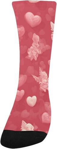 Red Cupid Angel Design Hiking Socks - Toddler Boys & Girls Warm Thick Thermal Winter Crew Socks for School, Daily Wear & Outdoor Activities in Saudi Arabia