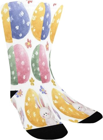 Cute Watercolor Easter Pattern Hiking Socks - Toddler Boys & Girls Warm Thick Thermal Winter Crew Socks for School, Daily Wear & Outdoor Activities in Saudi Arabia
