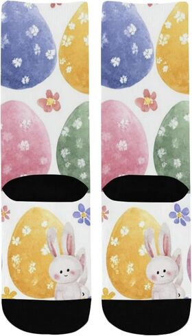 Cute Watercolor Easter Pattern Hiking Socks - Toddler Boys & Girls Warm Thick Thermal Winter Crew Socks for School, Daily Wear & Outdoor Activities in Saudi Arabia