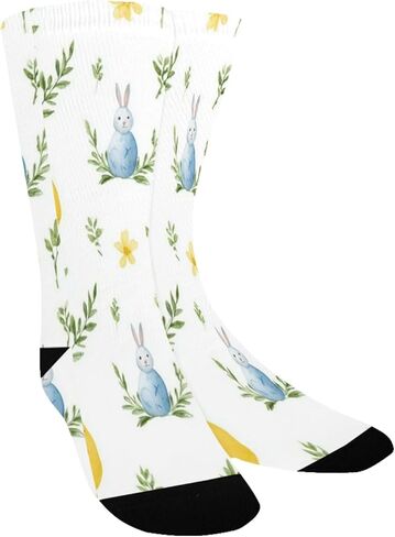 جوارب المشي لمسافات طويلة باللون الأصفر على شكل بيضة عيد الفصح - جوارب شتوية حرارية سميكة دافئة للأولاد والبنات للمدرسة، والارتداء اليومي والأنشطة الخارجية in Kuwait