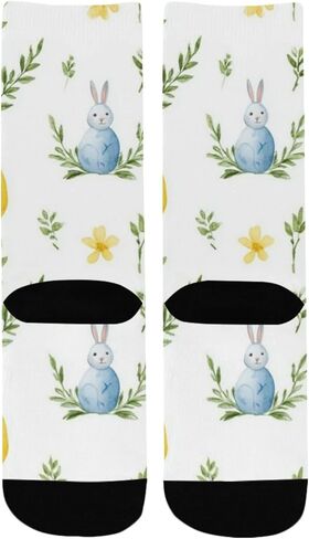 جوارب المشي لمسافات طويلة باللون الأصفر على شكل بيضة عيد الفصح - جوارب شتوية حرارية سميكة دافئة للأولاد والبنات للمدرسة، والارتداء اليومي والأنشطة الخارجية in Kuwait