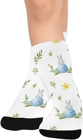 جوارب المشي لمسافات طويلة باللون الأصفر على شكل بيضة عيد الفصح - جوارب شتوية حرارية سميكة دافئة للأولاد والبنات للمدرسة، والارتداء اليومي والأنشطة الخارجية in Kuwait