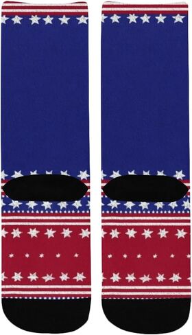 Patriotic Stripe Pattern Hiking Socks - Toddler Boys & Girls Warm Thick Thermal Winter Crew Socks for School, Daily Wear & Outdoor Activities in Kuwait