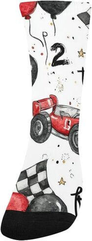 Races Car Pattern Hiking Socks - Toddler Boys & Girls Warm Thick Thermal Winter Crew Socks for School, Daily Wear & Outdoor Activities in Saudi Arabia