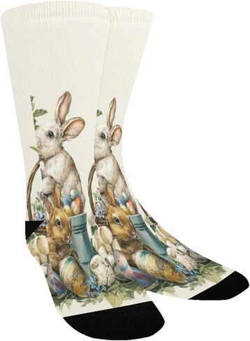 Spring Bunny Egg Design Hiking Socks - Toddler Boys & Girls Warm Thick Thermal Winter Crew Socks for School, Daily Wear & Outdoor Activities in Kuwait