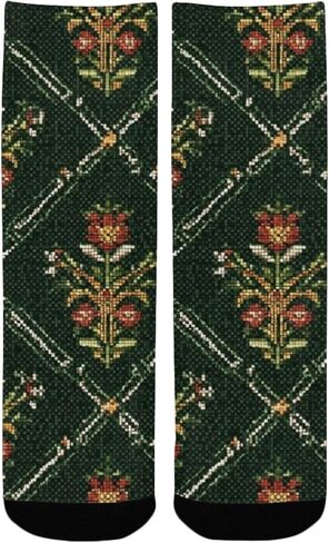 جوارب المشي لمسافات طويلة بنمط زهرة الماس - جوارب شتوية حرارية سميكة دافئة للأطفال الصغار للأولاد والبنات للمدرسة، والارتداء اليومي والأنشطة الخارجية in Kuwait