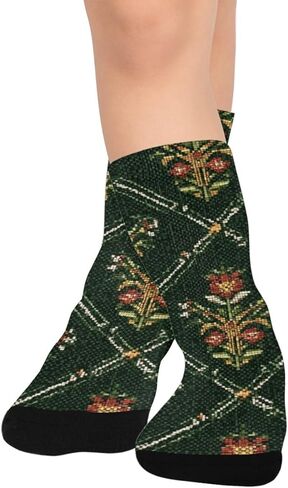 جوارب المشي لمسافات طويلة بنمط زهرة الماس - جوارب شتوية حرارية سميكة دافئة للأطفال الصغار للأولاد والبنات للمدرسة، والارتداء اليومي والأنشطة الخارجية in Kuwait