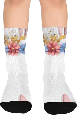 Soft Bloom Ears Hiking Socks - Toddler Boys & Girls Warm Thick Thermal Winter Crew Socks for School, Daily Wear & Outdoor Activities in Saudi Arabia