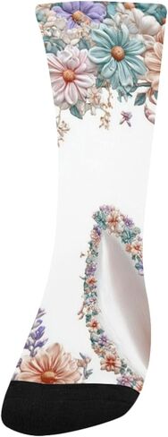 Soft Floral Bunny Hiking Socks - Toddler Boys & Girls Warm Thick Thermal Winter Crew Socks for School, Daily Wear & Outdoor Activities in Saudi Arabia