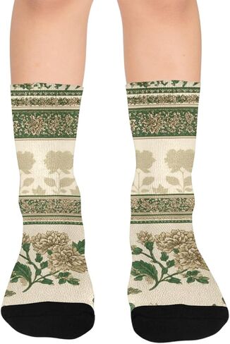 جوارب أنيقة للمشي لمسافات طويلة على شكل فن الأزهار - جوارب شتوية حرارية سميكة دافئة للأطفال الصغار للأولاد والبنات للمدرسة، والارتداء اليومي والأنشطة الخارجية in Kuwait