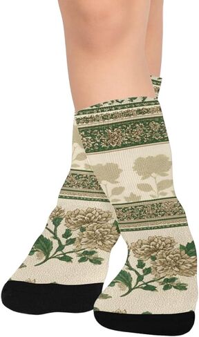 جوارب أنيقة للمشي لمسافات طويلة على شكل فن الأزهار - جوارب شتوية حرارية سميكة دافئة للأطفال الصغار للأولاد والبنات للمدرسة، والارتداء اليومي والأنشطة الخارجية in Kuwait