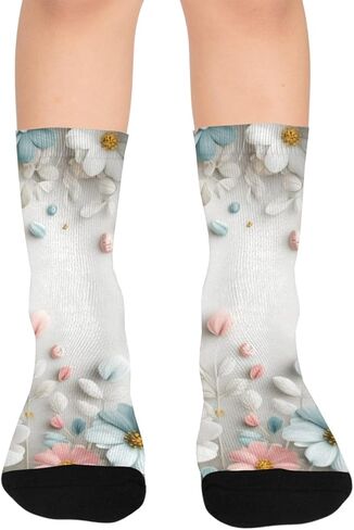 جوارب بيضاء للمشي لمسافات طويلة على شكل أذن أرنب عيد الفصح - جوارب شتوية حرارية سميكة دافئة للأولاد والبنات للمدرسة، والارتداء اليومي والأنشطة الخارجية in Kuwait