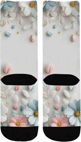 جوارب بيضاء للمشي لمسافات طويلة على شكل أذن أرنب عيد الفصح - جوارب شتوية حرارية سميكة دافئة للأولاد والبنات للمدرسة، والارتداء اليومي والأنشطة الخارجية in Kuwait