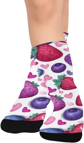 Valentines Heard Purple Hiking Socks - Toddler Boys & Girls Warm Thick Thermal Winter Crew Socks for School, Daily Wear & Outdoor Activities in Kuwait