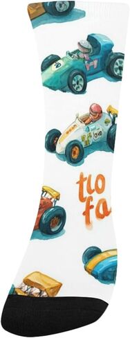 Cartoon Fast Car Blue Hiking Socks - Toddler Boys & Girls Warm Thick Thermal Winter Crew Socks for School, Daily Wear & Outdoor Activities in Kuwait