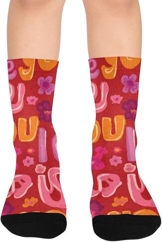 جوارب المشي لمسافات طويلة الفنية - جوارب شتوية حرارية سميكة دافئة للأولاد والبنات الصغار للمدرسة، والارتداء اليومي والأنشطة الخارجية in Kuwait