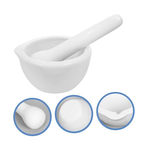 Research Enamel Mortar with Grinding Rod Laboratory Bowl for Efficient Mixing and Grinding for Chemicals Spices and Pharmacy in Saudi Arabia