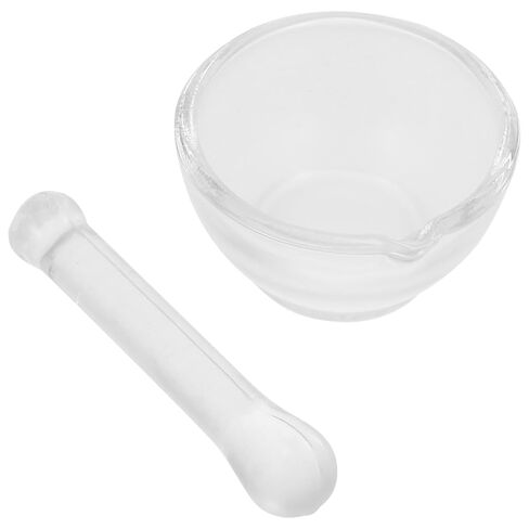 Zerodeko 1Set Thickened Base Glass Mortar and Pestle Bowl Grinder for Food and Laboratory Use for Crushing and Grinding Easy to Clean Capacity in Saudi Arabia