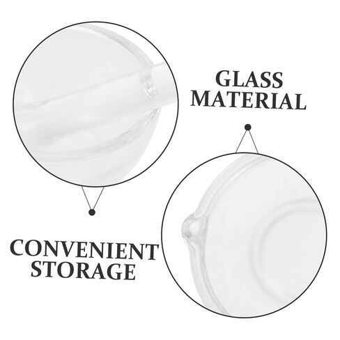 MAGICLULU 1Set Glass Pestle and Bowl Mortar for Kitchen and Laboratory Use Non Slip Base Effortless Cleaning for Home and Professional Users in Saudi Arabia