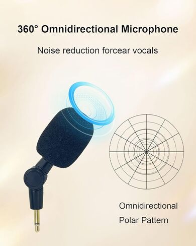 3.5mm Mini 2-Pole Omnidirectional Mic for Meeting Teacher's Lecture Live Broadcast, 180°Flexible Condenser Microphone Noise Cancelling Small Mic Plug and Play in Kuwait
