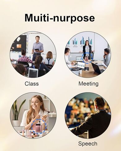 3.5mm Mini 2-Pole Omnidirectional Mic for Meeting Teacher's Lecture Live Broadcast, 180°Flexible Condenser Microphone Noise Cancelling Small Mic Plug and Play in Kuwait