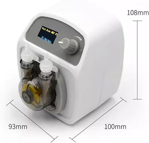 24V High Flow Peristaltic Pump, Adjustable Dosing Pump, with Adjustment Knob and LED Screen, 3 Rotors, Power Off Memory, for Laboratory in Saudi Arabia