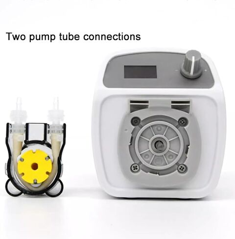 24V High Flow Peristaltic Pump, Adjustable Dosing Pump, with Adjustment Knob and LED Screen, 3 Rotors, Power Off Memory, for Laboratory in Saudi Arabia