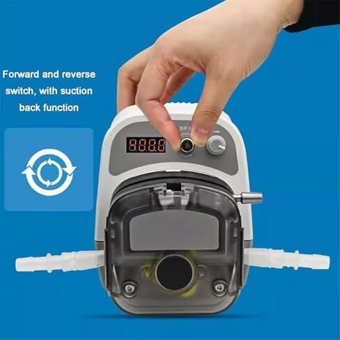 Precision Intelligent Peristaltic Pump,1500ml/Min High Flow Variable Speed 0.1-400rpm Liquid Dosing Pump,3 Rotors,w/Foot Switch,for Industrial in Kuwait