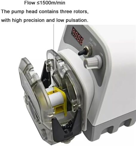 Precision Intelligent Peristaltic Pump,1500ml/Min High Flow Variable Speed 0.1-400rpm Liquid Dosing Pump,3 Rotors,w/Foot Switch,for Industrial in Kuwait