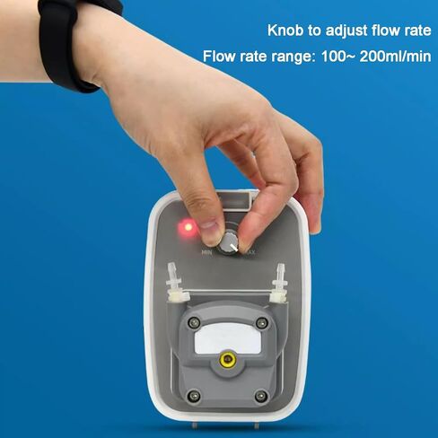 Portable Peristaltic Pump, High Flow Liquid Dosing Pump, with 3 Rotors, 3.2X6.4BPT Tube, 100-200ml/min Adjustable Flow, for Laboratory Liquid Filling in Saudi Arabia