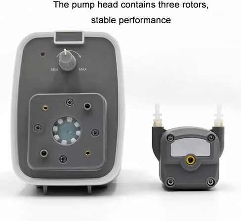 Portable Peristaltic Pump, High Flow Liquid Dosing Pump, with 3 Rotors, 3.2X6.4BPT Tube, 100-200ml/min Adjustable Flow, for Laboratory Liquid Filling in Saudi Arabia