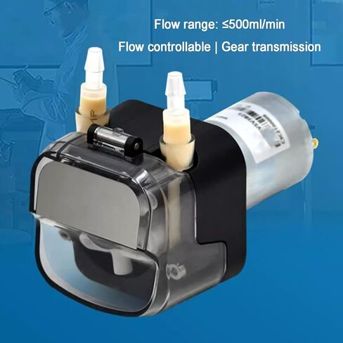 Small Peristaltic Pump, 24V Stepper Motor, High-Precision Liquid Dosing Pump 400ml/min, BPT Pipe 4.8mm ID×8mm OD, for Chemical Analysis in Aquarium Laboratory in Saudi Arabia