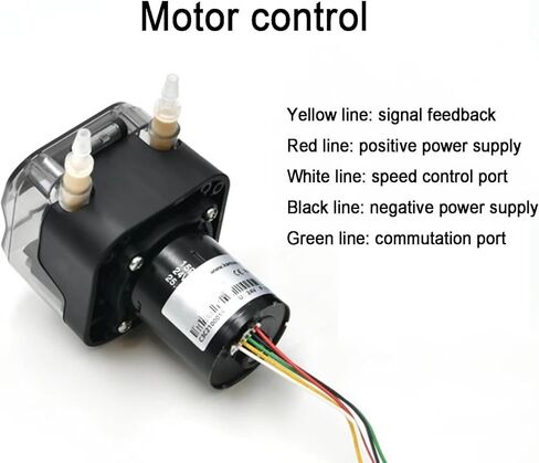 Small Peristaltic Pump, 24V Stepper Motor, High-Precision Liquid Dosing Pump 400ml/min, BPT Pipe 4.8mm ID×8mm OD, for Chemical Analysis in Aquarium Laboratory in Saudi Arabia