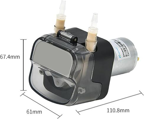 Small Peristaltic Pump, 24V Stepper Motor, High-Precision Liquid Dosing Pump 400ml/min, BPT Pipe 4.8mm ID×8mm OD, for Chemical Analysis in Aquarium Laboratory in Saudi Arabia