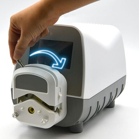 1589ml/min Lab Liquid Dosing Pump, Intelligent Peristaltic Pump, with 4.3-Inch Touch Display, Stepper Motor, Maximum Rotation Speed 350RPM in Kuwait