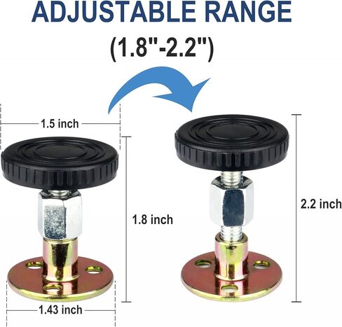 4 قطع سدادات لللوح الأمامي للجدار، سدادة ضوضاء للسرير قابلة للتعديل مع حماية للحائط مع براغي وتركيب لاصق بجانب السرير، أداة مضادة للاهتزاز للألواح الأمامية والخزائن والأرائك (1.8 بوصة - 2.2 بوصة) in Kuwait