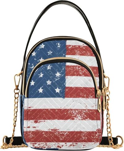 ALAZA Chain Crossbody Bags for Women Quilted Shoulder Crossbody Handbags Travel Cross Body Cell Phone Purses Bags in Saudi Arabia