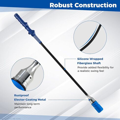 ULTIMATE Golf Swing Trainer, Click Stick Weighted Golf Training Aid, Tempo & Speed Practice, Ergonomic Golf Grip Trainer Right Hand, Indoor Outdoor Use, Enhance Strength Swing Rhythm in Kuwait