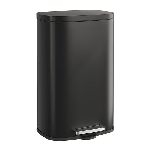 WLIVE 2 x 8 Gallon Dual Compartment Trash Can Stainless Steel, Pet-Proof Double Garbage Can Kitchen with Lid, Inner Buckets and Deodorizing Filter Box, Trash and Recycle Bin Combo, Silver in Saudi Arabia