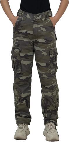 Matchstick Womens Cargo Pants with 8 Pockets Baggy Utility Work Pants for Hiking Travel Outdoor All Season in Saudi Arabia