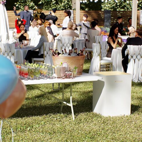 10 عبوات من حاويات القمامة وإعادة التدوير من الورق المقوى المموج، سعة 40 جالونًا - تتضمن 10 بطانات، وصناديق شديدة التحمل يمكن التخلص منها للمناسبات والحفلات in Kuwait