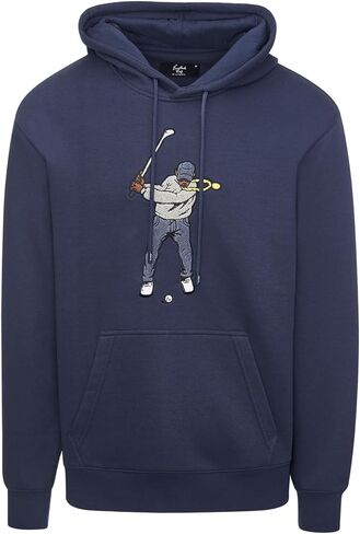 سترة بغطاء للرأس للرجال من Eastside Golf بشعار Core Fleece Swingman، بلوفر من مزيج القطن مع شعار مطرز وطبقة كلاسيكية مناسبة in Kuwait