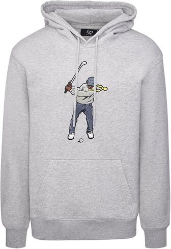 سترة بغطاء للرأس للرجال من Eastside Golf بشعار Core Fleece Swingman، بلوفر من مزيج القطن مع شعار مطرز وطبقة كلاسيكية مناسبة in Kuwait