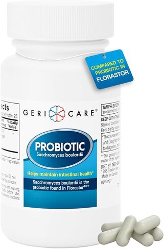 كبسولات Gericare Probiotic Saccharomyces Boulardii 250 مجم، تدعم توازن النباتات المعوية الصحية، 50 قطعة (عبوة من قطعة واحدة) in Saudi Arabia