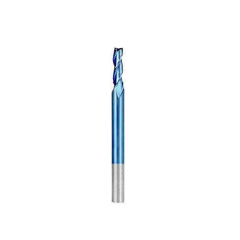 1pcs Carbide Square End Mill 3 Flute Flat .175mm Shank Nano Blue Coated CNC Router Bit Aluminum Cutting in Saudi Arabia