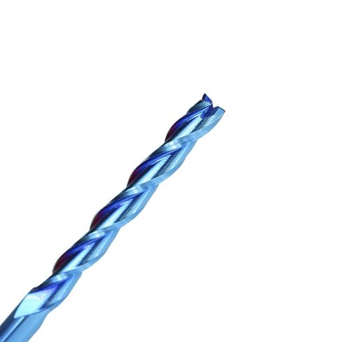 1pcs Carbide Square End Mill 3 Flute Flat .175mm Shank Nano Blue Coated CNC Router Bit Aluminum Cutting in Saudi Arabia