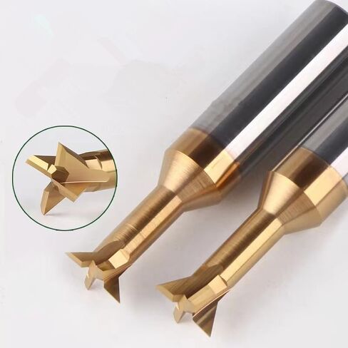 Carbide Dovetail Milling Cutter 45 60 75 Degree CNC Tool 3-20mm Tungsten Steel Machining Slotting Cutting Metalworking End Mill(60 Degree,COATED-8MM) in Saudi Arabia