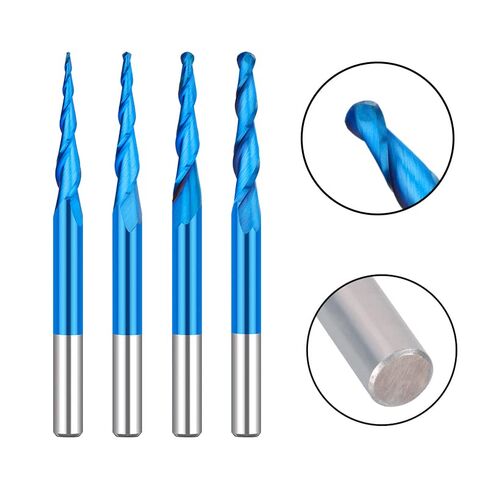 1pcs Tapered Ball Nose End Mill 3.175mm Shank Milling Cutter R 0.25-R1. Carbide 2 Flute CNC Router Engraving Bit for Machine Carving(R1.0x15x3.175x38) in Saudi Arabia